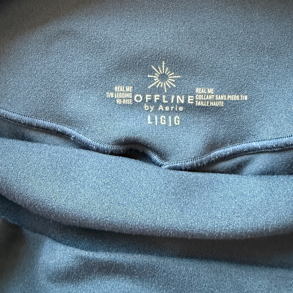 Aerie OFFLINE High-Rise Blue Leggings